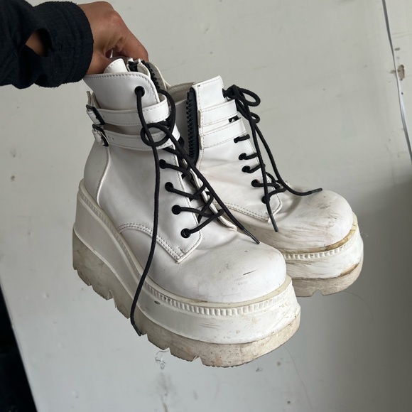 White Platform Booties - Picture 2 of 2